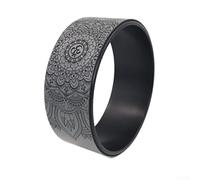 Yoga Training Wheel, 32 × 32 × 13 cm PU Foam Core Yoga Prop for Backbends, Deep Stretch & Posture Support, Suitable for Beginners to Advanced Practitioners, Home and Studio Use(gray)