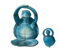 Yoga Turtle | Small Resin Turtle Figurines - Turtle Bathroom Decor, Zen Yoga Turtle, Coastal Beach Decorations for Homes Offices Decorations