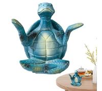 Yoga Turtle, Turtle Statue - Small Resin Turtles Figures | Zen Yoga Turtle, Turtle Bathroom Decor, Sea Turtle Sculpture, Yoga Figure For Ani Lovers