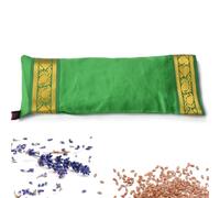 Yoga United 100% Cotton Lavender and Linseed Eye Pillow for Yoga, Relaxation, Meditation, Travel and Gift or Tired Eyes, and Headaches - grass green