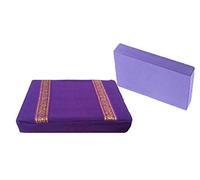 Yoga United - Cotton Yoga block cover Purple (fits a standard block of chips/foams: 305 mm x 205 mm x 50 mm)