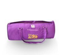 Yoga United Deluxe Unisex's Yoga Kit Bag with Elephant Design, Cotton Bag with Padded Straps and Outside Pocket, Fits Most Size Mats & Props (Magenta)