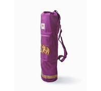 Yoga United Yoga Mat Bag | Elephant Design Yoga Bag | Unisex Carrier | Stores Mat and Accessories | Suitable for Pilates, Yoga, Gym, Fits Most Mat Sizes (Magenta)