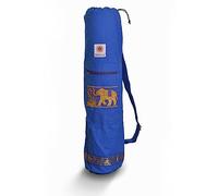 Yoga United Yoga Mat Bag | Elephant Design Yoga Bag | Unisex Carrier | Stores Mat and Accessories | Suitable for Pilates, Yoga, Gym, Fits Most Mat Sizes (Dark Blue)