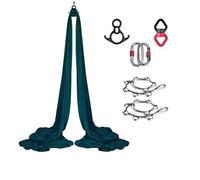 Yoga Vertical Cloth - Suspended Yoga Towel, Trapeze Swing Specialised, High Load Capacity, Safety Protection, Yoga Swing Set, Acrobatic Cloth, Adult Aerial Yoga Silk Towel (Dark green)