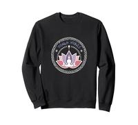 Yoga Vibes: Zen Lotus Meditation Logo for Wellness Sweatshirt, Adult Unisex, Black, S