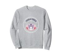 Yoga Vibes: Zen Lotus Meditation Logo for Wellness Sweatshirt, Adult Unisex, Heather Grey, M