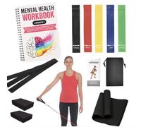 Yoga & Wellness Relaxation Bundle - Non-Slip Mat, Resistance Bands, Yoga Blocks & Guide
