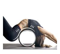 Yoga Wheel Circles High Density Workout Tool for Fitness, Tear Resistant Back Training for Bodybuilding, PU Rubber 200KG Load Bearing for Yoga Training, Black Inner Circle (black inner ring)