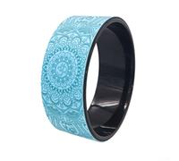 Yoga Wheel for Back and Ab Training, Pregnancy Yoga Prop for Safe Stretching, PU Pilates Circle Roller for Core Strength, For Home Gym Equipment for(Blue)