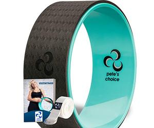 Yoga Wheel for Back Pain Relief - Beginners Guide & Strap Included | Comfortable Back Roller to Release Tension, Deepen Stretches & Boost Flexibility - Improve Posture at Home