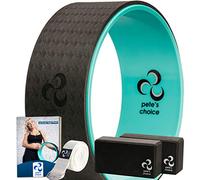 Yoga Wheel Kit for Beginners - Wheel + 2 Yoga Blocks + Strap + Starter Guide. Comfy Roller for Stretching, Increase Flexibility. Home Exercise Set. Ideal for Women Yogis. Correct posture