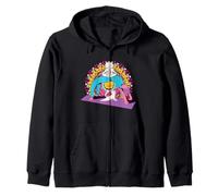 Yoga Women meditations chakras mandalas Cat Pilates Zip Hoodie
