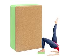 Yoga Workout Blocks - EVA Cork 9x6x3 Inch | Exercise Brick with Non-Slip Grip, Training Stretching Dance, Pilates Support Block | Gimn