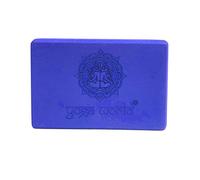 Yoga World EVA Yoga Blocks - High Density and Non-Slip Bricks for Pilates, Stability, Fitness - Rounded Edges for Secure Grip - Easy-to-Clean Exercise Accessories - 22.8x15.2x7.6cm, 360g (Blue)