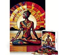 Yoga Wpap Pop Art Colorful Jigsaw Puzzles for Adults 1000 Memory Training Time Well Spent Precise Edges Best Gift (38x52cm)