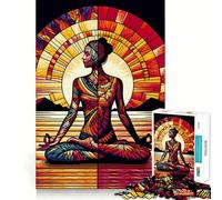 Yoga Wpap Pop Art Colorful Jigsaw Puzzles for Teenagers 1000 Mental Fun Game Clean Seamless Connection Engaging Way to Pass Free Hours (50x75cm)