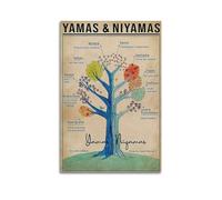 Yoga Yamas And Niyamas Knowledge TreeWall Decoration Posters Motivational Wall Posters Suitable for Office Gym Bedroom Decoration AestheticUnframe-style 08x12inch(20x30cm)