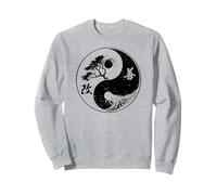 Yoga Yin Yang Bonsai Tree Of Life Kaizen Japanese Kanji Zen Sweatshirt