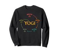 Yoga Yogi Breathe Stretch Balance Relax Repeat Meditation Sweatshirt