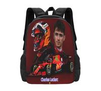 YOGAES Charles Leclerc Backpack, Boy's School Bag, Men's Backpack, Student Bag, Travel Bag, Teen Men's Bag, A2