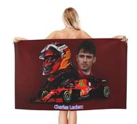 YOGAES Charles Leclerc Beach Towel, Children's Beach Towel, XXL Beach Towel, F1 Enthusiasts, Teenagers, Camping, Swimming (A1, 80 x 160 cm)