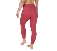 Yogalicious High Waist Ankle Legging Squat Proof Criss Cross V-Back Pant, Earth Red, Large