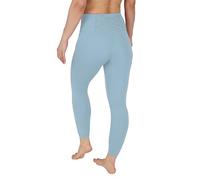 Yogalicious High Waist Ankle Legging Squat Proof Criss Cross V-Back Pant, Smoke Blue, XL