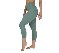 Yogalicious High Waist Buttery Soft Lightweight Capri Leggings High Rise Workout Yoga Pants for Women, Chinois Green Lux, Large