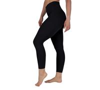 Yogalicious High Waist Buttery Soft Lightweight Capri Leggings High Rise Workout Yoga Pants for Women, Black Nude Tech, S