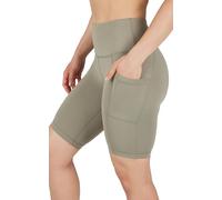 Yogalicious High Waist Squat Proof Side Pocket Biker Shorts - 3.5", 5", 7", 9", Oregano 9", S