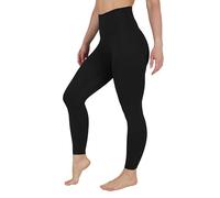 Yogalicious High Waist Squat Proof Soft Printed Leggings for Women, Black, XS