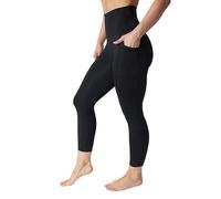Yogalicious High Waist Ultra Soft 7/8 Ankle Length Leggings with Pockets for Women, Absolute Black Lux, S