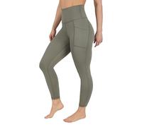 Yogalicious High Waist Ultra Soft 7/8 Ankle Length Leggings with Pockets for Women, Mulled Basil W/Pocket, Large