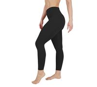 Yogalicious High Waist Ultra Soft Nude Tech Leggings for Women, Black Nude Tech 28", M