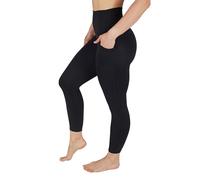 Yogalicious Lux High Waist Elastic Free Side Pocket Ankle Legging - Black - XS