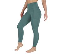 Yogalicious Squat Proof Fleece Lined Legging High Waisted Thermal Winter Running Pants for Women, Sage W/Pocket, S