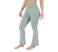 Yogalicious Womens Crossover High Waisted Flare Legging Squat Proof Yoga Pant | 29" & 31.5" Inseam, Clover 29", XL