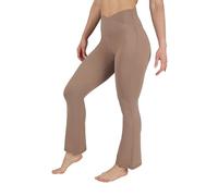 Yogalicious Womens Flare Legging Crossover High Waisted Squat Proof Bootcut Yoga Pant 29"/31.5", Leafless Tree 31.5", S