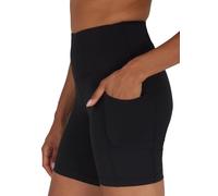 Yogalicious Womens High Waisted Biker Shorts Workout Running Spandex Yoga Shorts 3.5", 5", 7", 9", Black 7", S