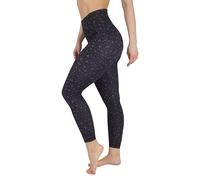 Yogalicious Womens High Waisted Yoga Legging Elastic Free Squat Proof Workout Pant, Sexy Leopard Black, Large