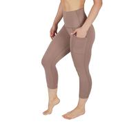 Yogalicious Women's Pink Yoga Leggings 7/8 Slim High Waist 28 Inches 86% Polyester/14% Elastane, Lux Leaf Tree with Pocket, G