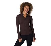 Yogalicious Womens Ultra Soft Lightweight Full Zip Yoga Jacket with Pockets, Chocolate Mousse Lux, M