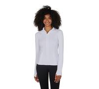 Yogalicious Womens Ultra Soft Lightweight Full Zip Yoga Jacket with Pockets, White, S