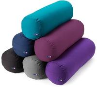 Yogamatters Organic Cotton Bolster | Removable Washable Cover | Yoga Bolster Cushion for Restorative Yoga and Meditation (Deep Taupe)