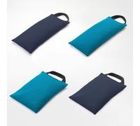 Yogamatters Organic Cotton Sandbag - Filled (Pre-filled) | Gym Exercise Therapy Weights (Navy Blue, Standard)