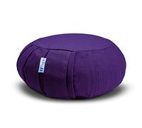 Yogan Yoga Cushion/Meditation Cushion | Natural Buckwheat Hulls Filling | Outer Cover (Could be Removed and Washed) - Made of 100% Organic Cotton (Royal Purple)