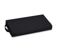Yogan Yoga Head Cushion/Headpad (1.5") for Yoga/Pilates | Organic Cotton Outer Cover (Removable & Washable) | Wide Handle | Inner Cover with Recycled Fiber Filling | 40x20x4 cm (Jet Black)