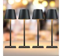 Yogaret Black Cordless Table Lamps, 6000mAh Rechargeable Battery LED Lights