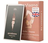 yogAsana Yoga Cards Hatha Vinyasa - 80 Cards in English - Yoga poses cards for All Levels - Sequence Guide for Independent Practice - 75 Poses